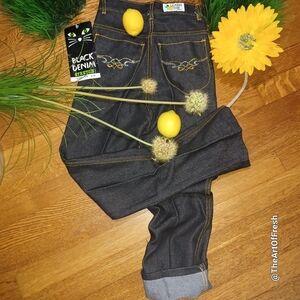 LEMON FIZZ Black WASH Denim Vintage Style Jeans for Girls NWT